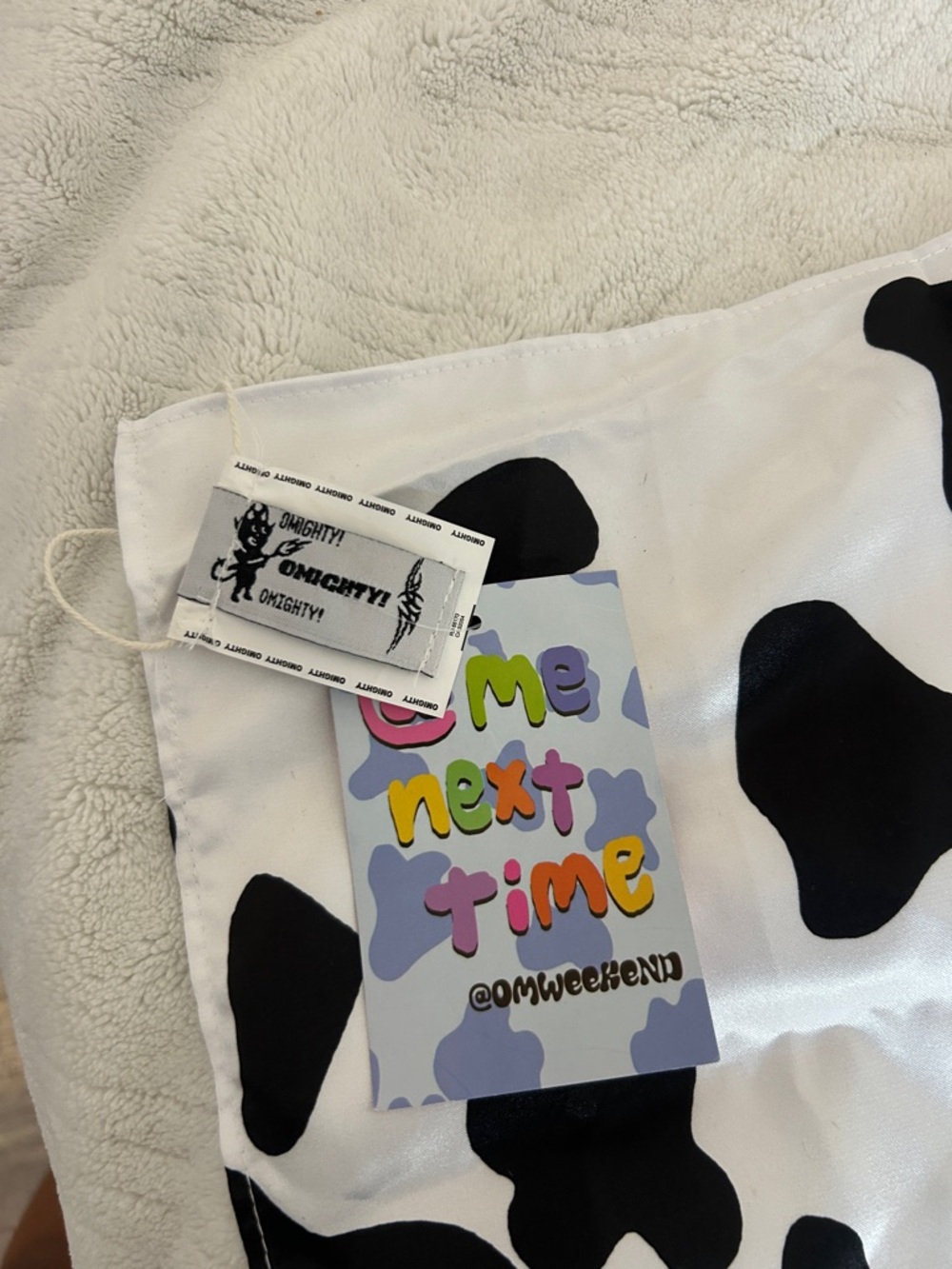 NWT Omighty Cow Print scarf